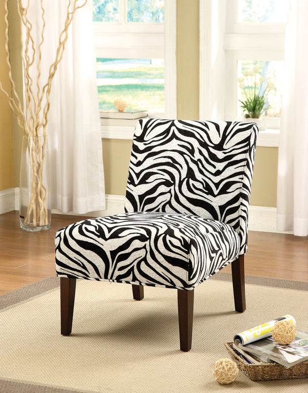 Homeroots 30" X 22" X 33" Fabric And Espresso Accent Chair   285694