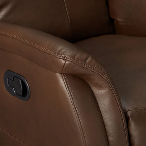 Homeroots 30" X 36" X 41" Brown Leather-aire Motion Recliner   285717