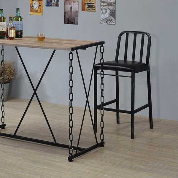 Homeroots Set Of Two " Black Iron Bar Chairs   285735