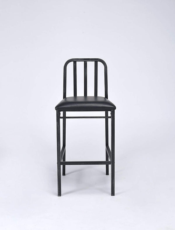 Homeroots Set Of Two " Black Iron Bar Chairs   285735