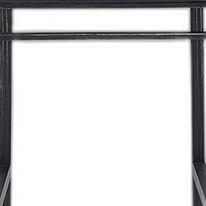 HomeRoots Set of Two Black Iron Bar Chairs - Stylish, Modern Industrial Design with Comfortable Bucket Seat 285735