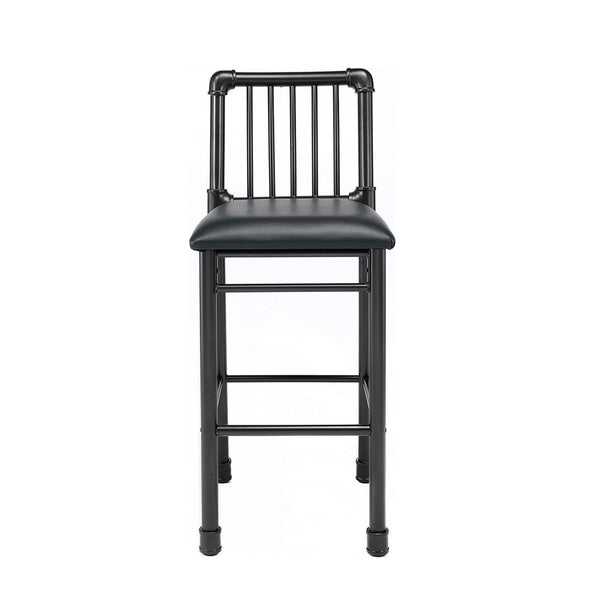 Homeroots Set Of Two " Black Iron Bar Chairs   285739