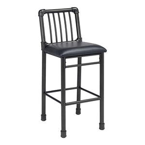 Homeroots Set Of Two " Black Iron Bar Chairs   285739