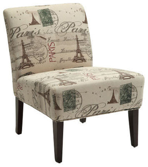 Homeroots 30" X 23" X 33" Fabric And Espresso Accent Chair   285786
