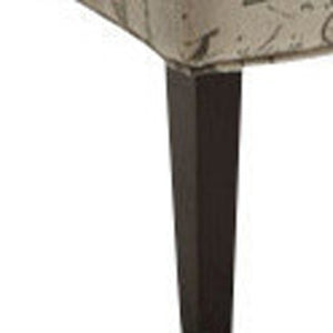 HomeRoots 30" Beige and Brown Abstract Side Chair - Modern Elegance for Living Room, Bedroom, or Office Seating 285786