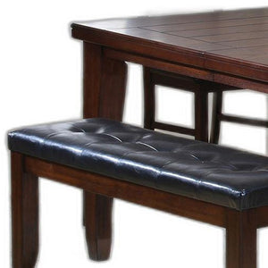 Homeroots 48" Dark Brown Solid Manufactured Wood Dining Table   285839