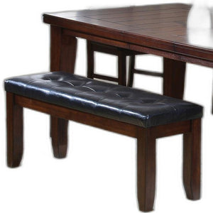 Homeroots 48" Dark Brown Solid Manufactured Wood Dining Table   285839