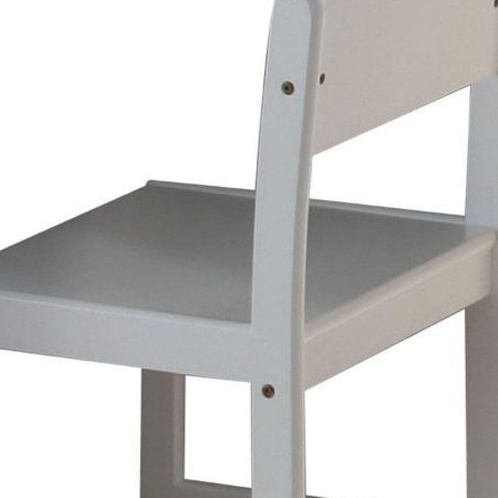 HomeRoots White Wood Dining Side Chair - Elegant, Versatile Seating for Modern Homes, Perfect for Any Space 285858