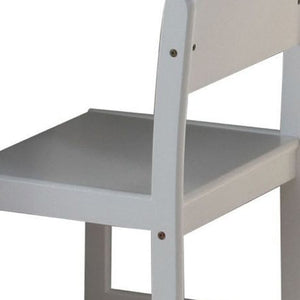 HomeRoots White Wood Dining Side Chair - Elegant, Versatile Seating for Modern Homes, Perfect for Any Space 285858
