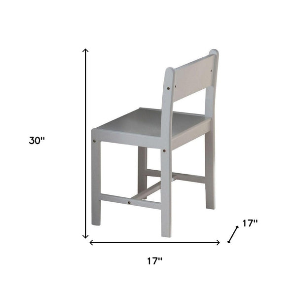 HomeRoots White Wood Dining Side Chair - Elegant, Versatile Seating for Modern Homes, Perfect for Any Space 285858