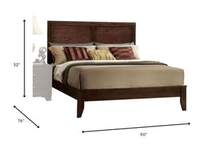 Homeroots 90" X 76" X 52" Espresso Rubber And Tropical Wood California King Bed  Wood 285861
