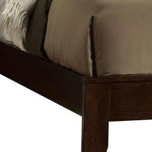 Homeroots 90" X 76" X 52" Espresso Rubber And Tropical Wood California King Bed  Wood 285861
