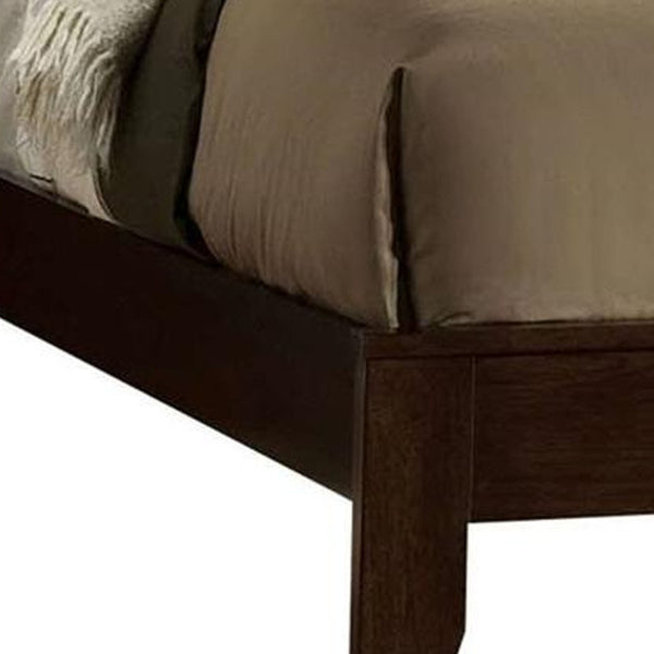 Homeroots 90" X 76" X 52" Espresso Rubber And Tropical Wood California King Bed  Wood 285861