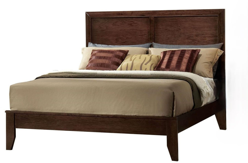 HomeRoots 90" California King Bed in Espresso Rubberwood with Sleek Modern Design and Durable Construction 90" 285861