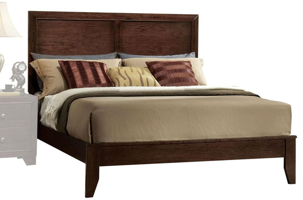 Homeroots Espresso King Bed Frame  Manufactured Wood 285862