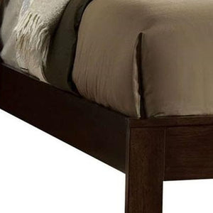 Homeroots Espresso King Bed Frame  Manufactured Wood 285862