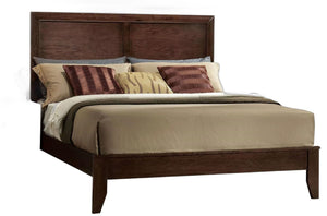 HomeRoots 90" California King Bed in Espresso Rubberwood with Sleek Modern Design and Durable Construction 80" 285862