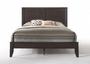 Homeroots Espresso Wood Queen Bed Frame  Manufactured Wood 285863