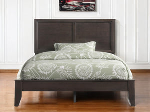 HomeRoots 90" California King Bed in Espresso Rubberwood with Sleek Modern Design and Durable Construction 64" 285863