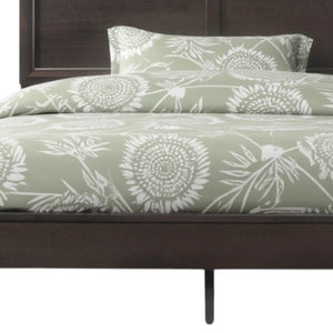 HomeRoots 90" California King Bed in Espresso Rubberwood with Sleek Modern Design and Durable Construction 64" 285863