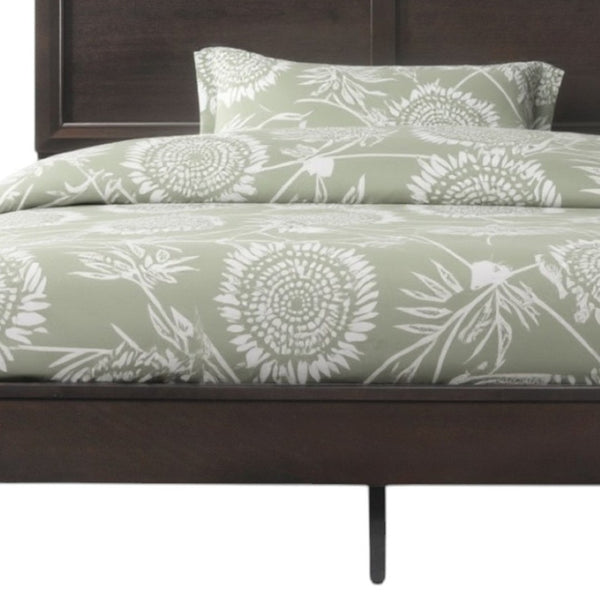 HomeRoots 90" California King Bed in Espresso Rubberwood with Sleek Modern Design and Durable Construction 64" 285863