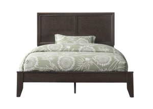 HomeRoots 90" California King Bed in Espresso Rubberwood with Sleek Modern Design and Durable Construction 64" 285863