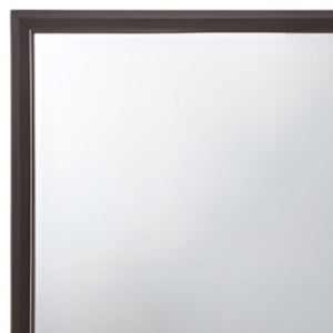 HomeRoots 35" Espresso Wood Mounted Dresser Mirror – Classic Rectangular Design for Timeless Elegance & Functionality 285864