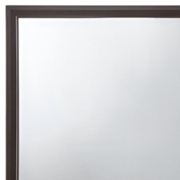 HomeRoots 35" Espresso Wood Mounted Dresser Mirror – Classic Rectangular Design for Timeless Elegance & Functionality 285864