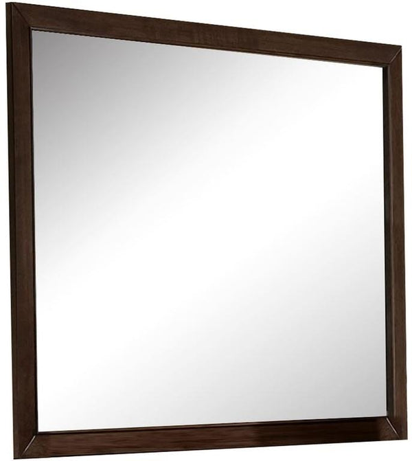 Homeroots Espresso Wooden Rectangular Vanity Mirror  Mirror 285864