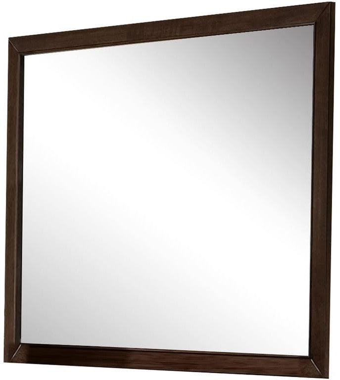 Homeroots Espresso Wooden Rectangular Vanity Mirror  Mirror 285864