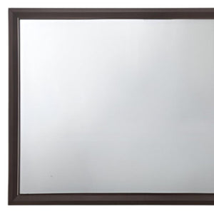 HomeRoots 35" Espresso Wood Mounted Dresser Mirror – Classic Rectangular Design for Timeless Elegance & Functionality 285864