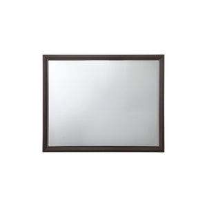 HomeRoots 35" Espresso Wood Mounted Dresser Mirror – Classic Rectangular Design for Timeless Elegance & Functionality 285864