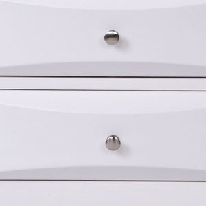 HomeRoots 25" Solid Wood Nightstand with Three Drawers – Elegant Storage Solution for Bedroom or Living Space White 285871