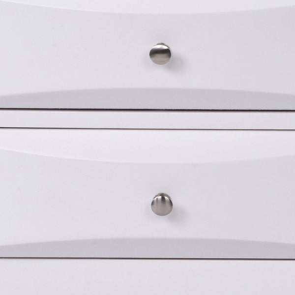 HomeRoots 25" Solid Wood Nightstand with Three Drawers – Elegant Storage Solution for Bedroom or Living Space White 285871