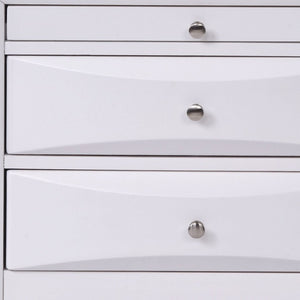 HomeRoots 25" Solid Wood Nightstand with Three Drawers – Elegant Storage Solution for Bedroom or Living Space White 285871