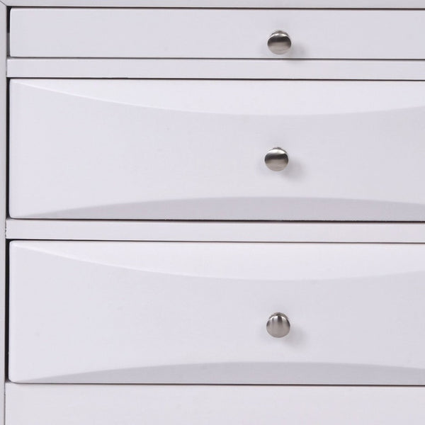 HomeRoots 25" Solid Wood Nightstand with Three Drawers – Elegant Storage Solution for Bedroom or Living Space White 285871