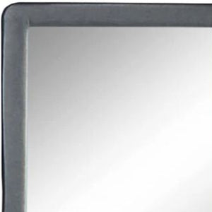 Homeroots 36" Light Gray Framed Mirror  Wood 285881