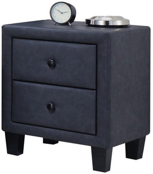 Homeroots 2-tone Gray Upholstered Contemporary Nightstand   285885