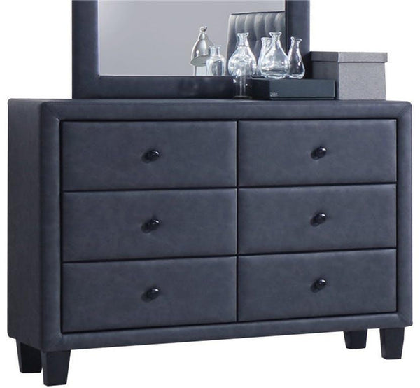Homeroots 42" X 16" X 31" 2-tone Gray Pu Wood Dresser  Polyurethane 285887