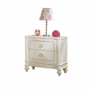 Homeroots 26" X 16" X 26" Ivory 2 Drawer Nightstand   285914