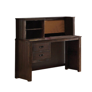 Homeroots 50" Brown Solid Wood Credenza Desk With Two Drawers   285933