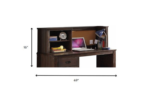 Homeroots 49" Brown Solid Wood Credenza Desk   285934