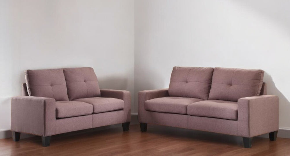 Homeroots 71" Chocolate Linen Platinum Sofa And Loveseat   285956