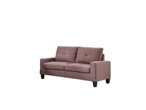 Homeroots 71" Chocolate Linen Platinum Sofa And Loveseat   285956