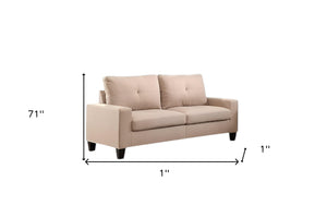 Homeroots 71" Beige Linen Platinum  Sofa And Loveseat   285958