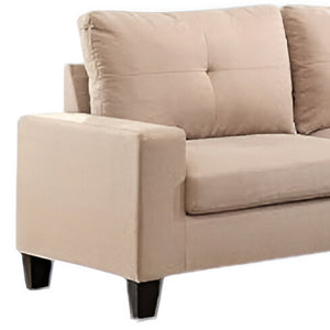Homeroots 71" Beige Linen Platinum  Sofa And Loveseat   285958