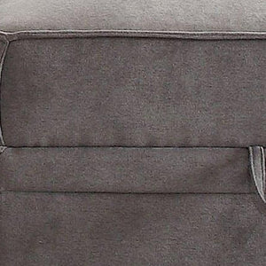 HomeRoots 30" Gray Velvet Storage Ottoman - Plush Comfort, Hidden Storage & Stylish Seating for Any Room 285968