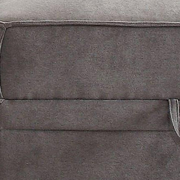 HomeRoots 30" Gray Velvet Storage Ottoman - Plush Comfort, Hidden Storage & Stylish Seating for Any Room 285968