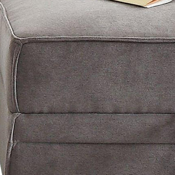 HomeRoots 30" Gray Velvet Storage Ottoman - Plush Comfort, Hidden Storage & Stylish Seating for Any Room 285968