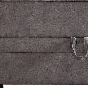 HomeRoots 30" Gray Velvet Storage Ottoman - Plush Comfort, Hidden Storage & Stylish Seating for Any Room 285968